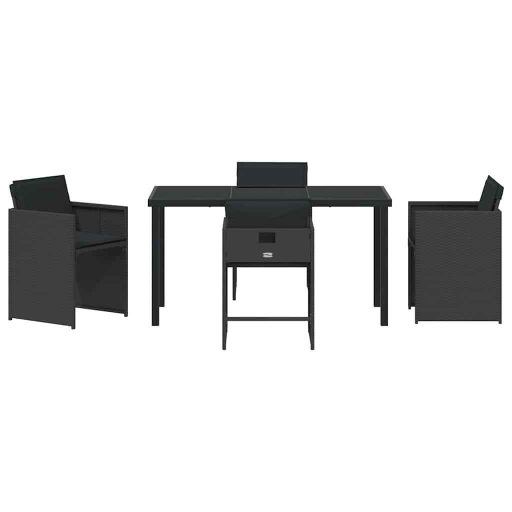 Garden Dining Set 5 Pcs Poly Rattan