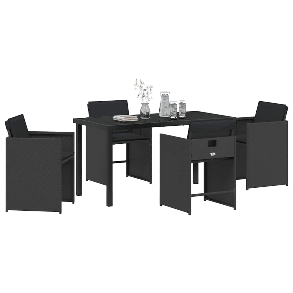 Garden Dining Set 5 Pcs Poly Rattan