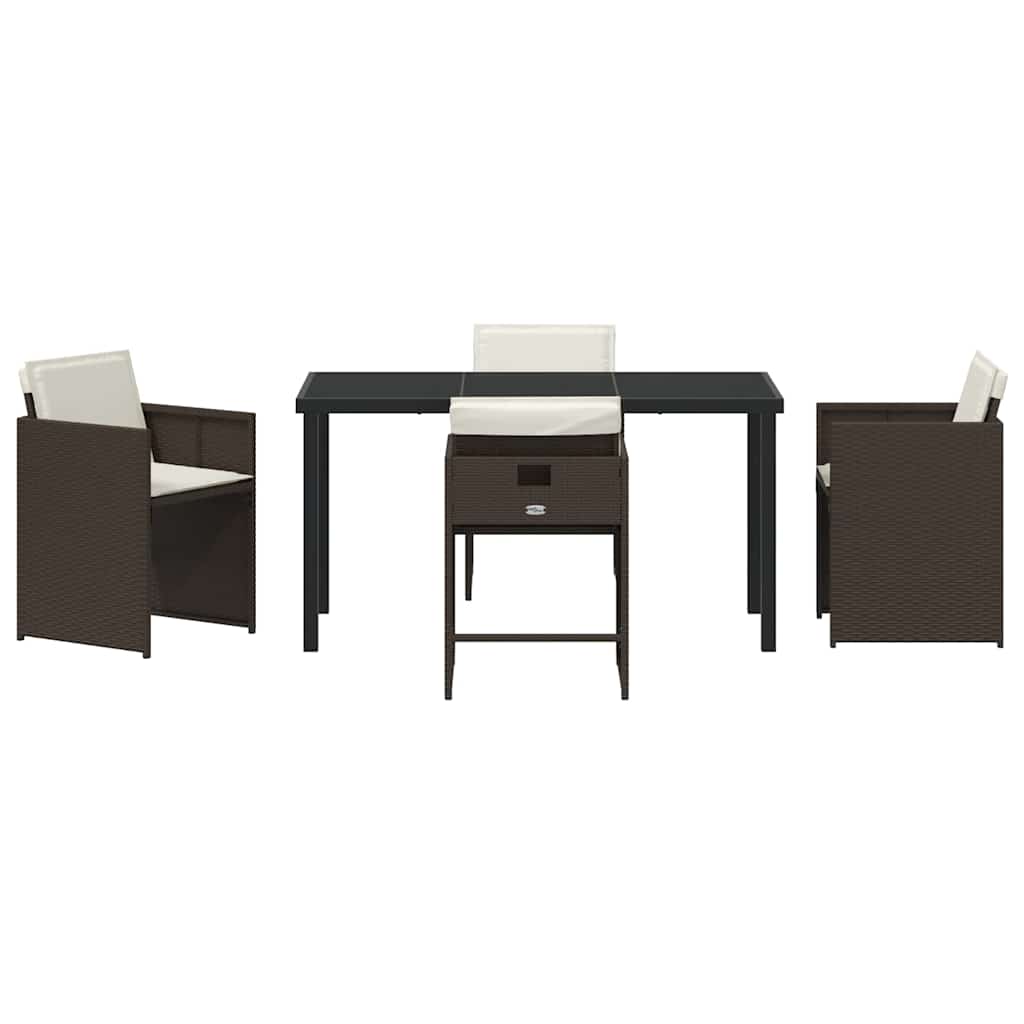 Outdoor Furniture Set Garden Dining 5 Pcs Poly Rattan