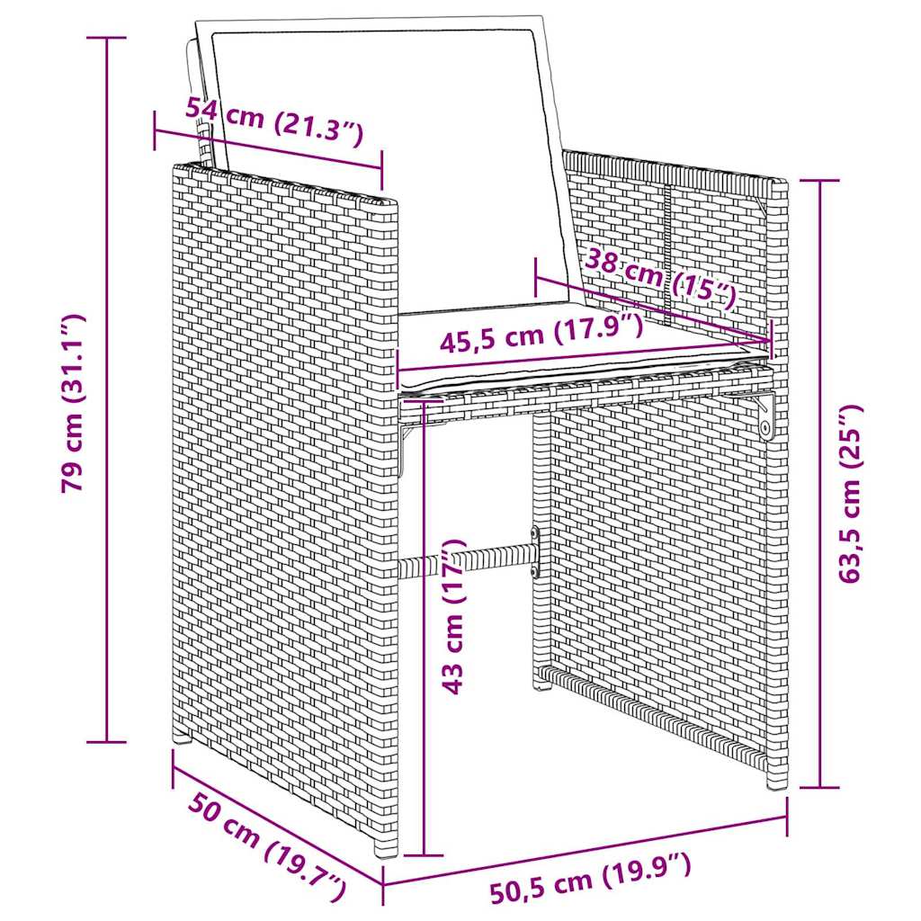 Outdoor Furniture Set Garden Dining 5 Pcs Poly Rattan