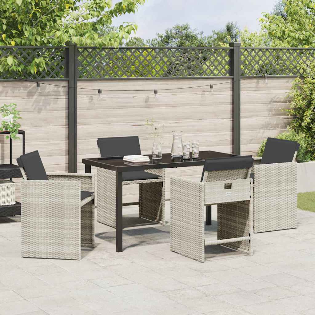 Garden Dining Set 5 Pcs Poly Rattan