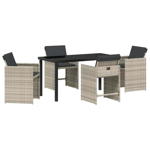 Garden Dining Set 5 Pcs Poly Rattan