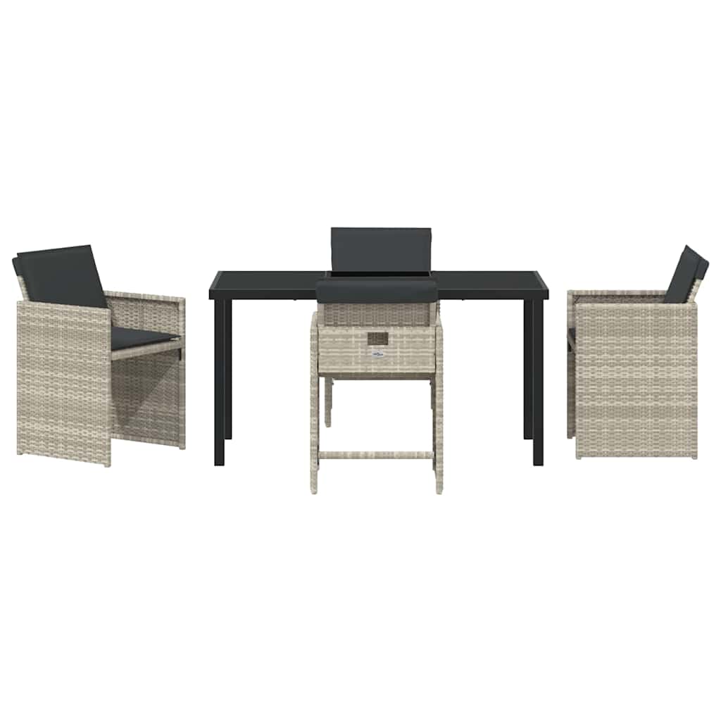 Garden Dining Set 5 Pcs Poly Rattan