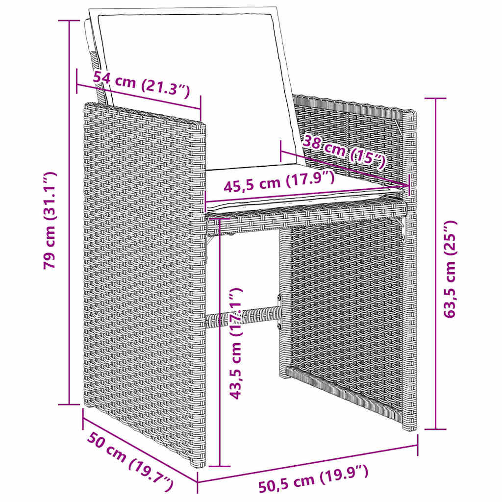 Garden Dining Set 5 Pcs Poly Rattan
