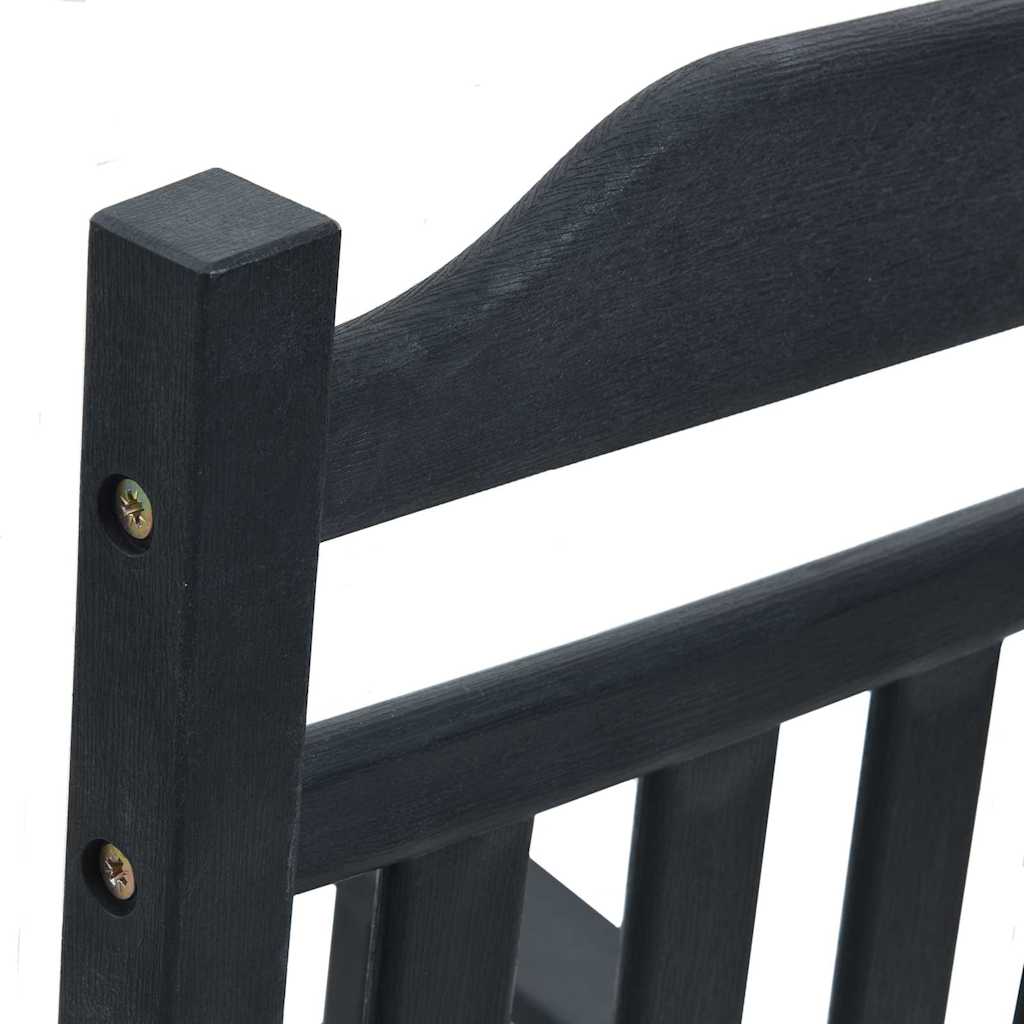 Outdoor Chair Rocking Black 84 X 65 114 Cm Resin 84 X 65 X 114 Cm 84 cm