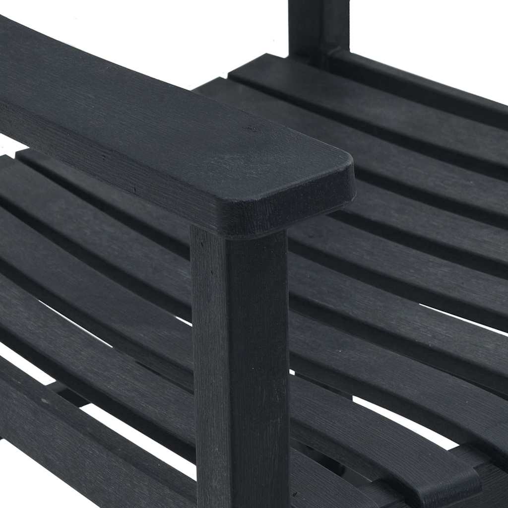 Outdoor Chair Rocking Black 84 X 65 114 Cm Resin 84 X 65 X 114 Cm 84 cm