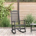 Outdoor Chair Rocking Black 84 X 65 114 Cm Resin 84 X 65 X 114 Cm 84 cm