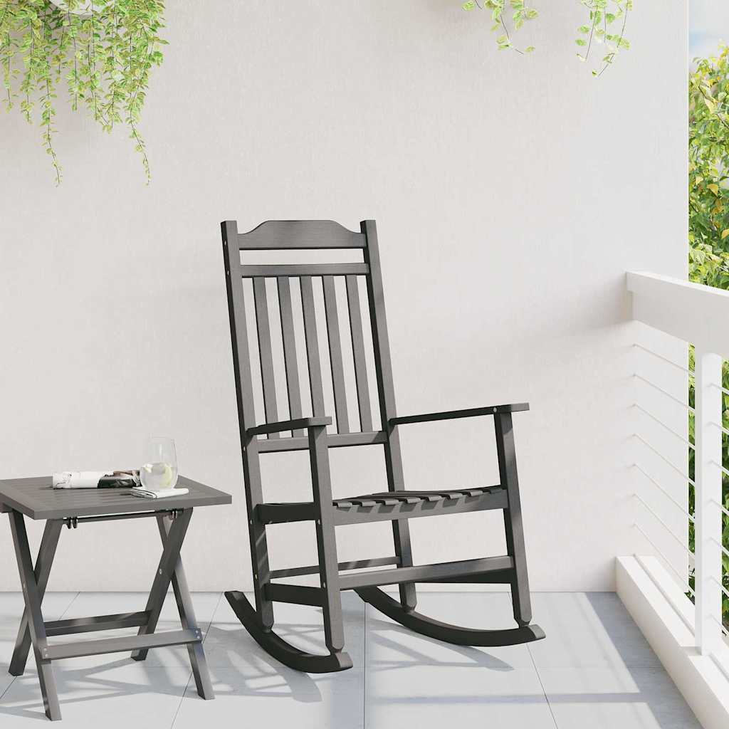 Outdoor Chair Rocking Black 84 X 65 114 Cm Resin 84 X 65 X 114 Cm 84 cm