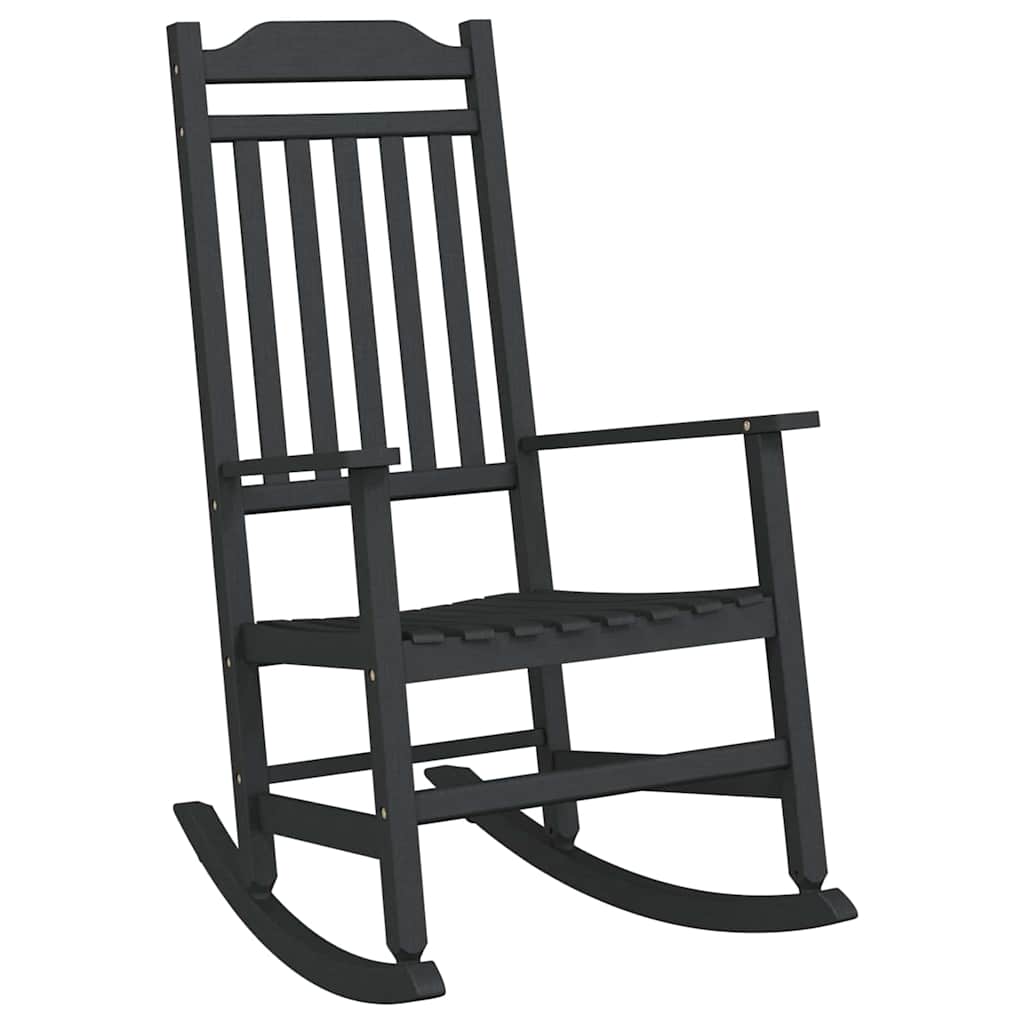 Outdoor Chair Rocking Black 84 X 65 114 Cm Resin 84 X 65 X 114 Cm 84 cm