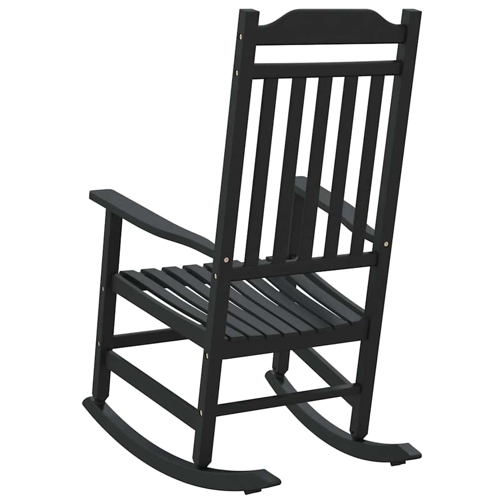 Outdoor Chair Rocking Black 84 X 65 114 Cm Resin 84 X 65 X 114 Cm 84 cm