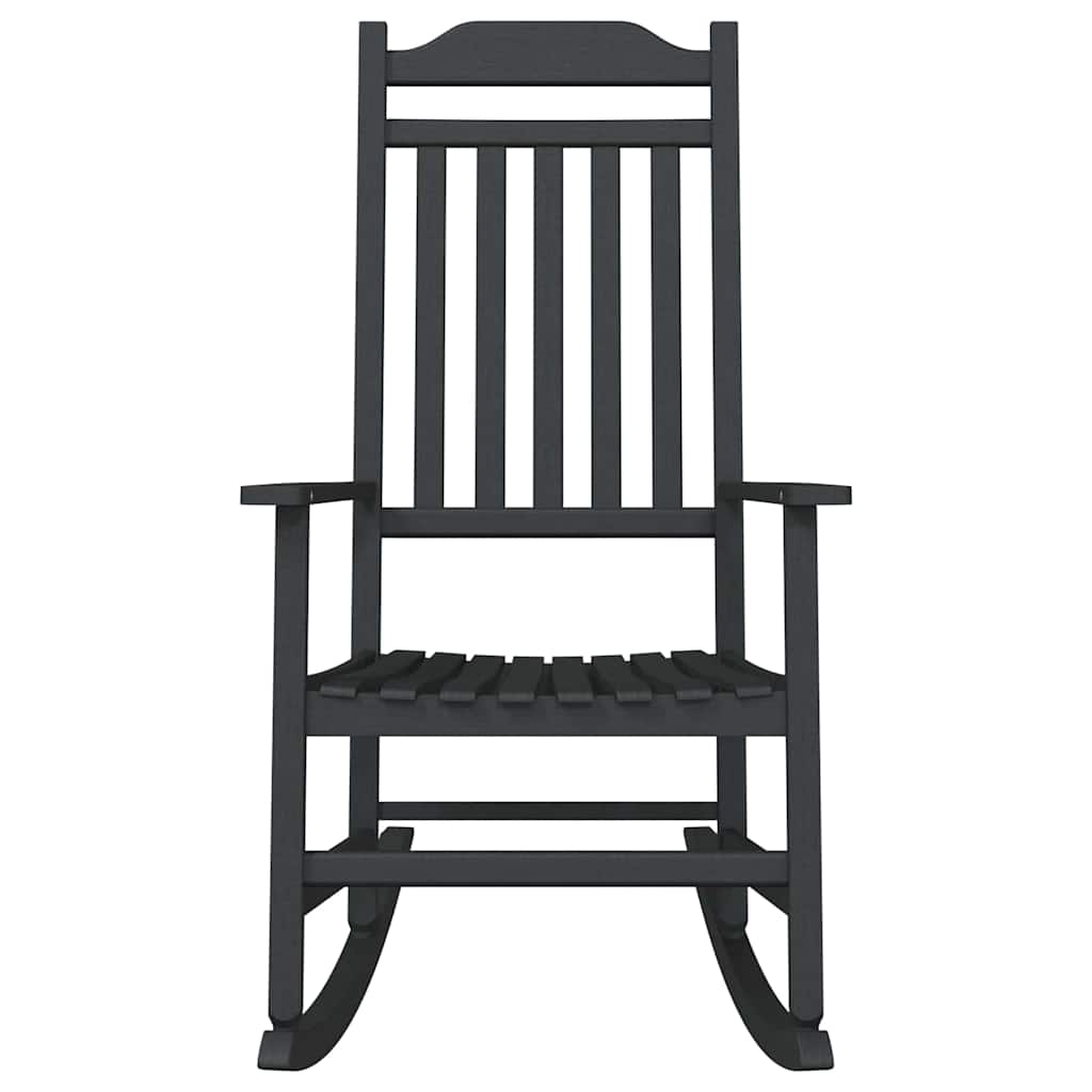 Outdoor Chair Rocking Black 84 X 65 114 Cm Resin 84 X 65 X 114 Cm 84 cm
