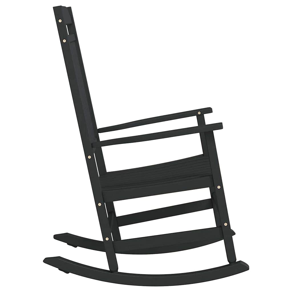 Outdoor Chair Rocking Black 84 X 65 114 Cm Resin 84 X 65 X 114 Cm 84 cm