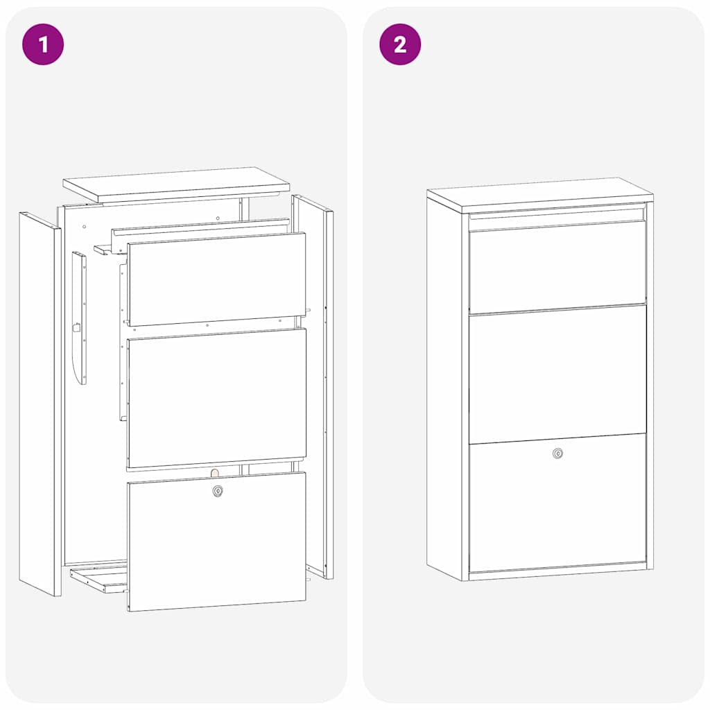 Parcel Drop Box Silver 44 X 22 X 82 Cm