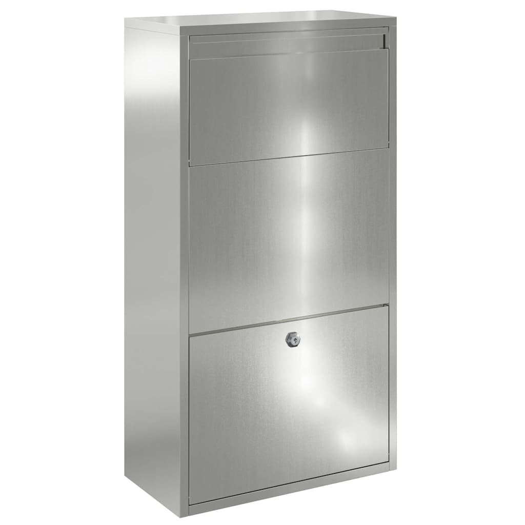 Parcel Drop Box Silver 44 X 22 X 82 Cm