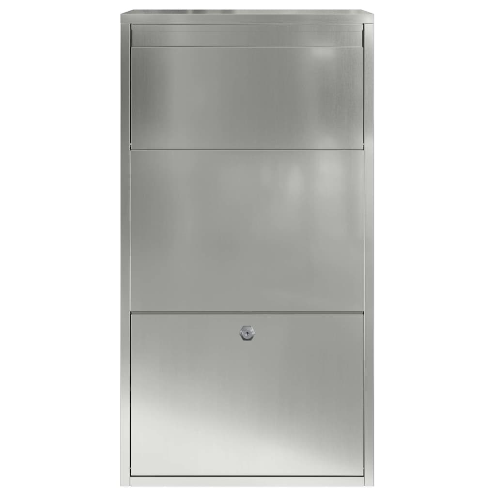 Parcel Drop Box Silver 44 X 22 X 82 Cm
