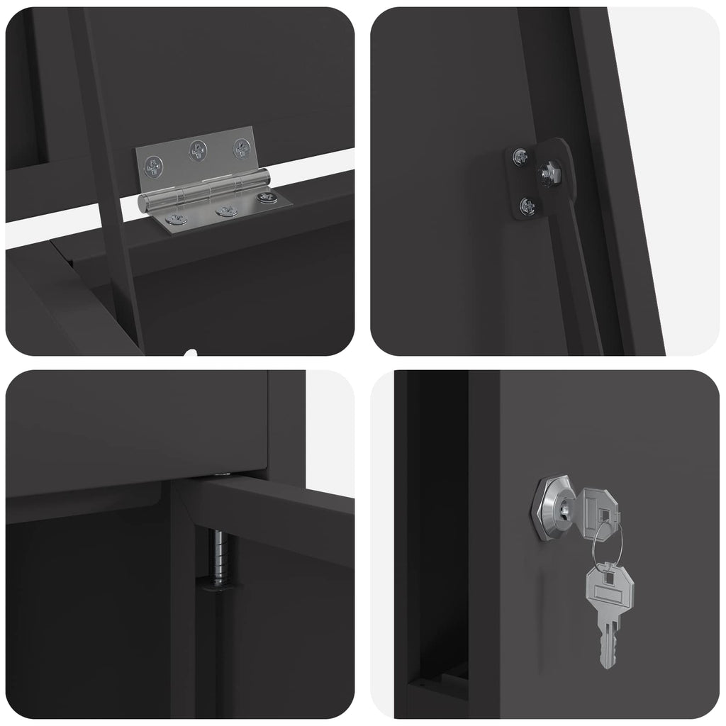 Post Boxes Outdoor Parcel Drop Box Lockable Weathering Steel Letter Box