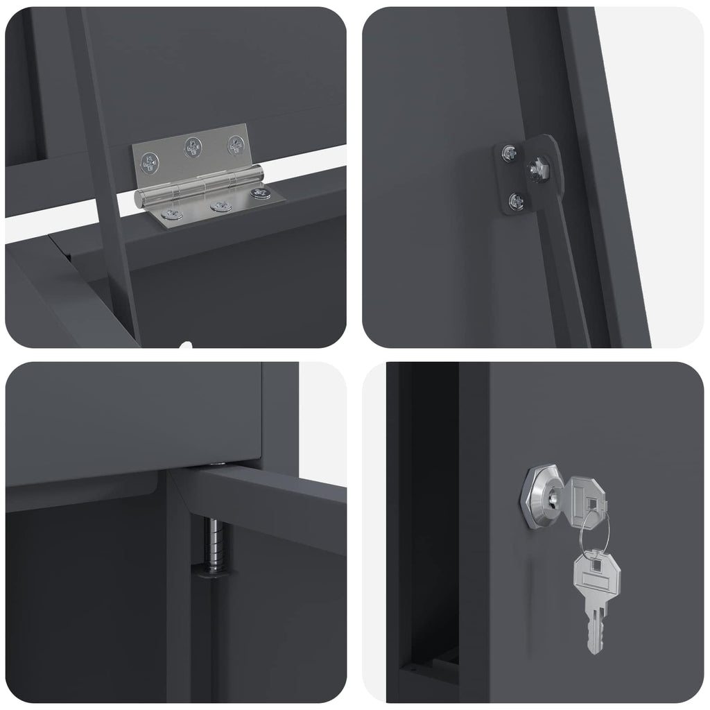 Post Boxes Outdoor Parcel Drop Box Lockable Weathering Steel Letter Box