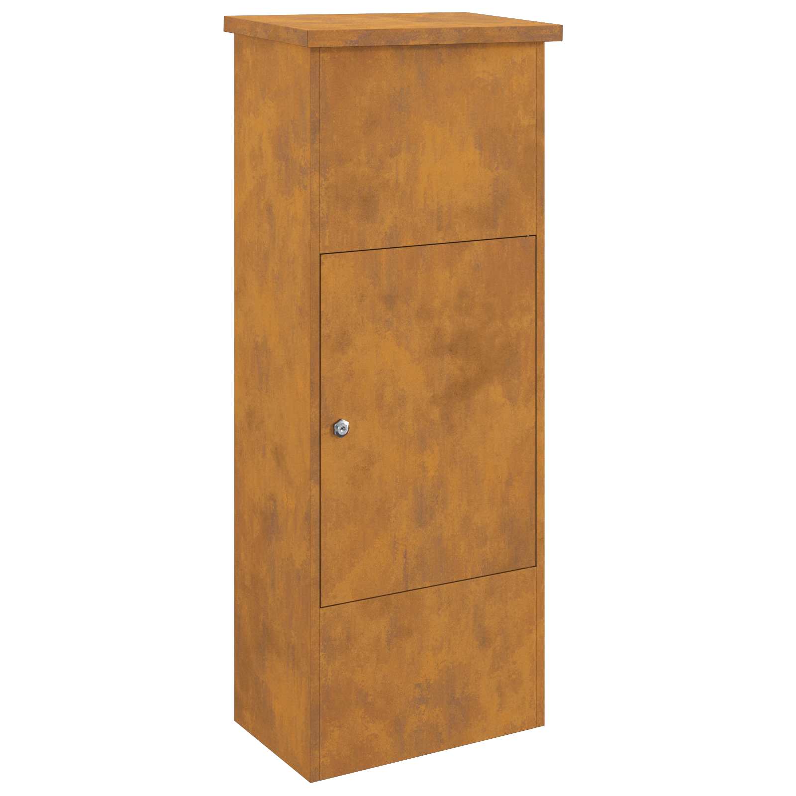 Parcel Drop Box Rusty 44.5 X 29 X 110.5 Cm