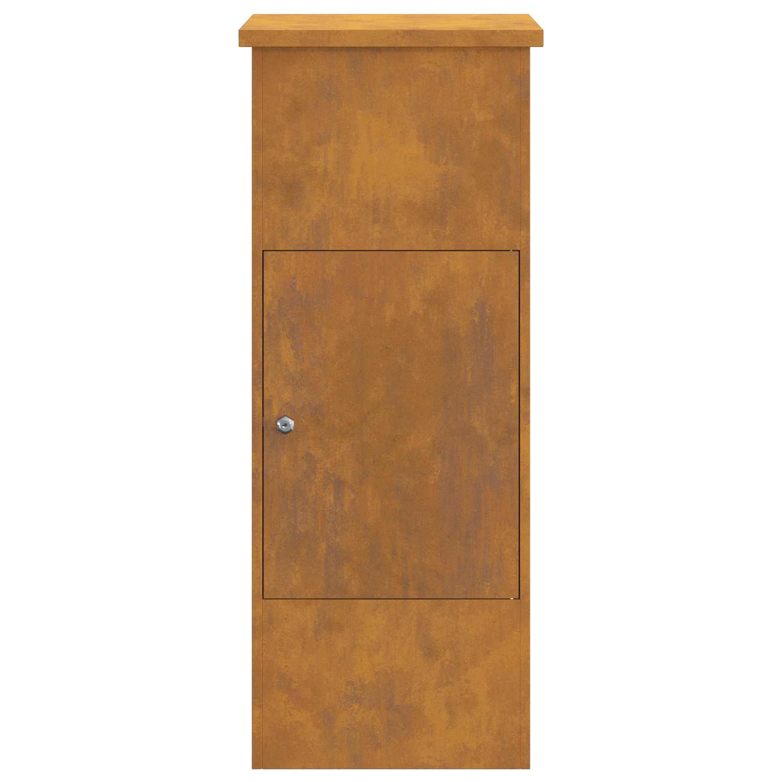 Parcel Drop Box Rusty 44.5 X 29 X 110.5 Cm