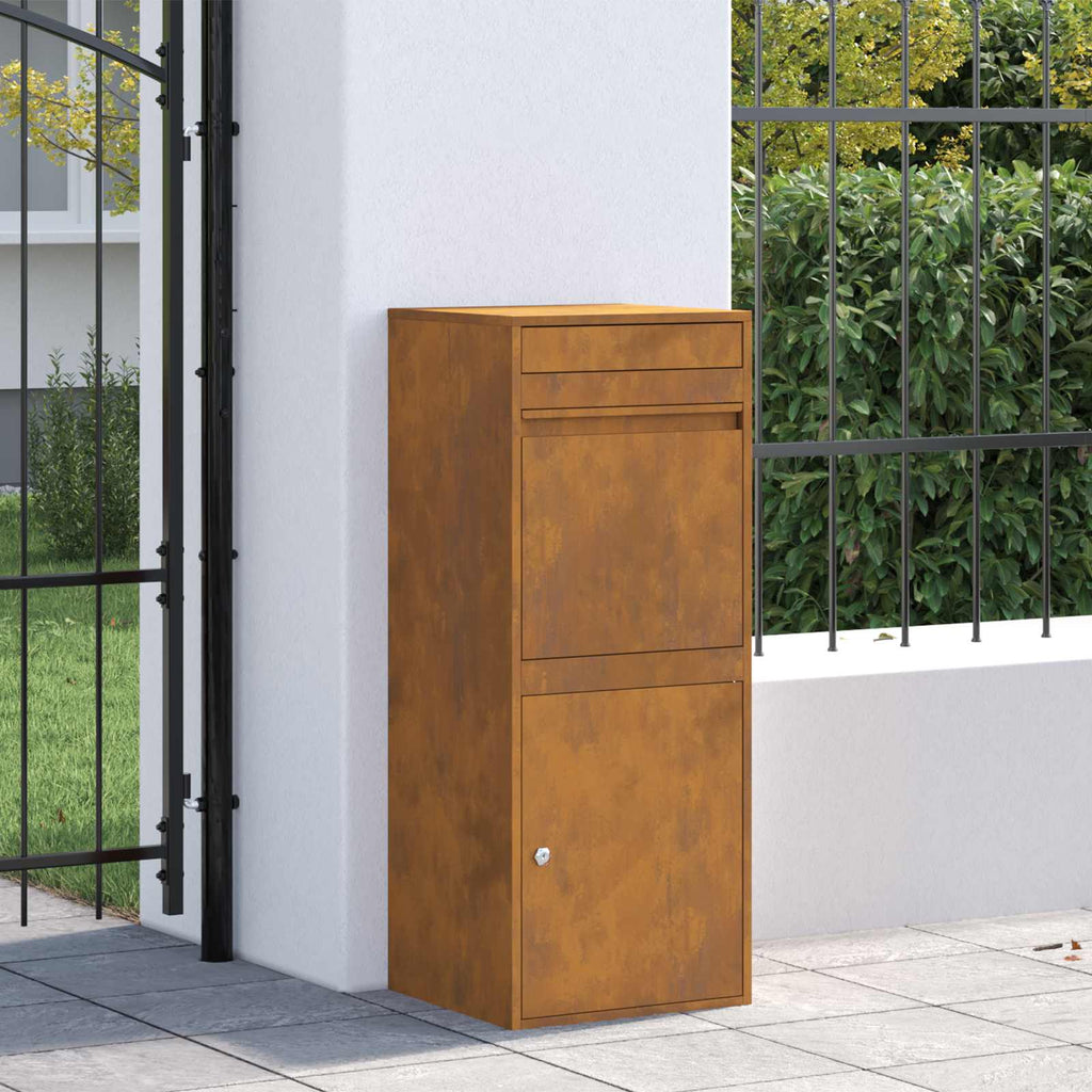 Parcel Drop Box Rusty 41 X 38 X 103 Cm