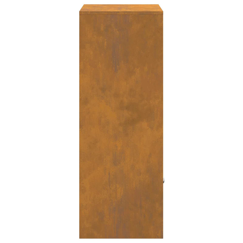 Parcel Drop Box Rusty 41 X 38 X 103 Cm
