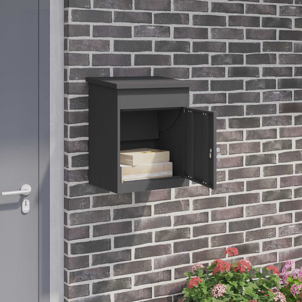 Parcel Drop Box Black 47.5 X 38 X 59 Cm