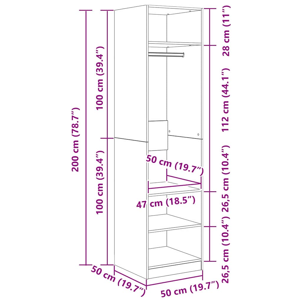 Wardrobe Shelf Engineered Wood