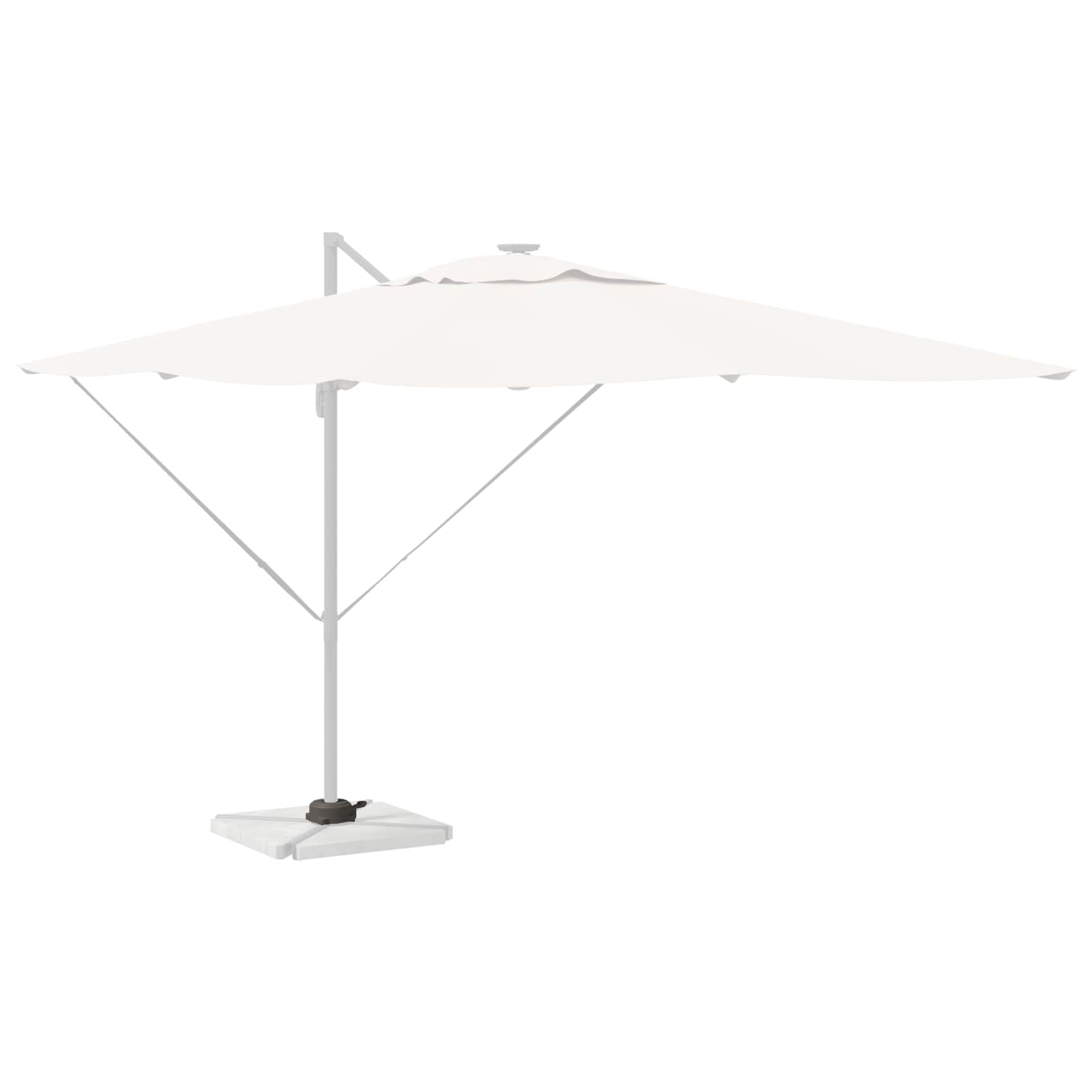 Parasol Base Silver 23 X 14 X 6 Cm