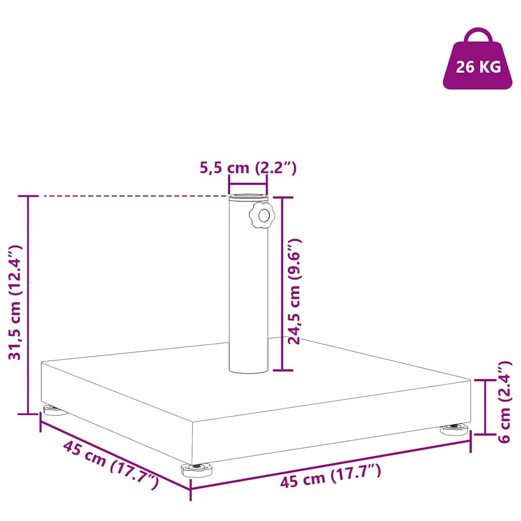 Parasol Base 45 X 45 X 31 5 Cm