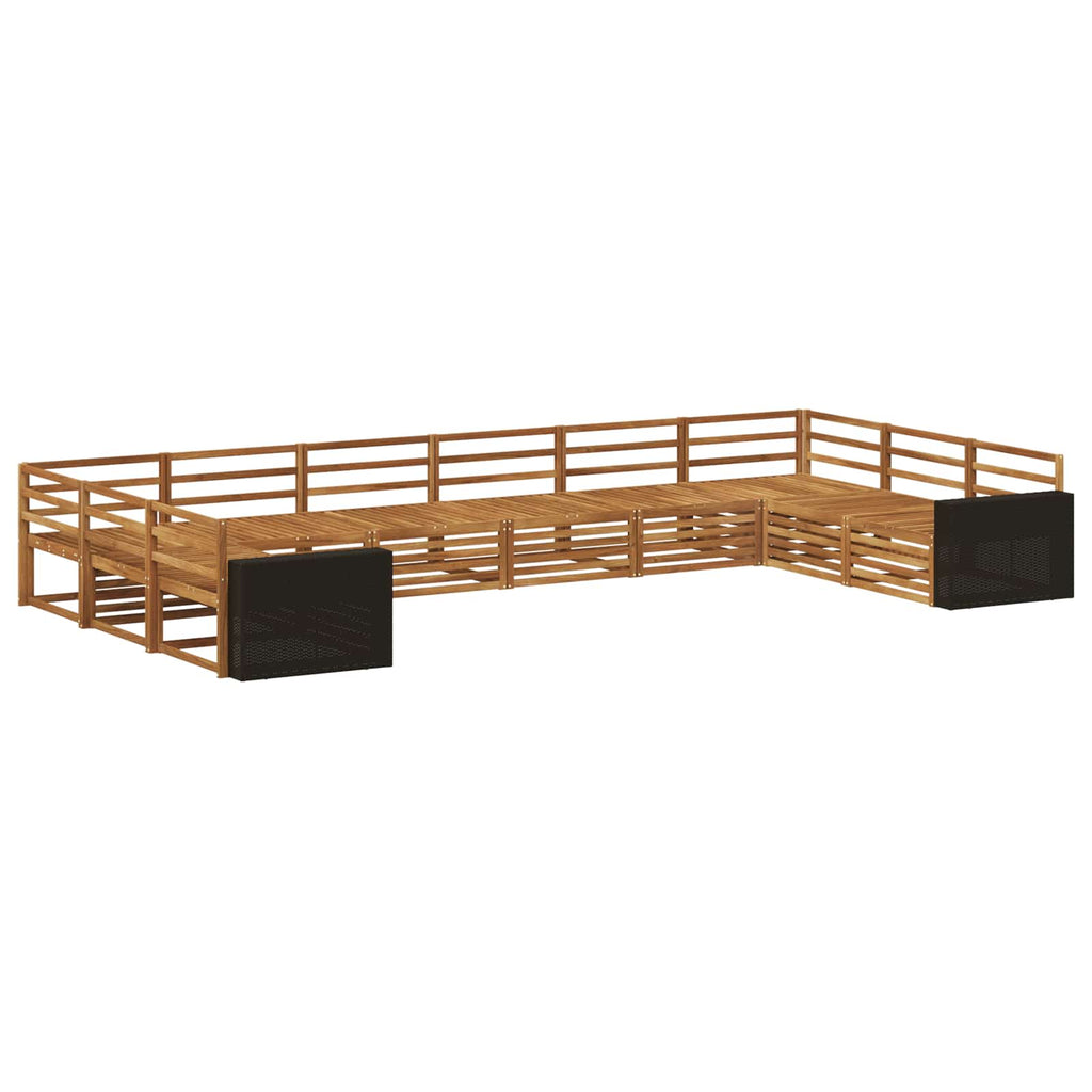 Sofa Sets 10 Pcs Solid Acacia Wood