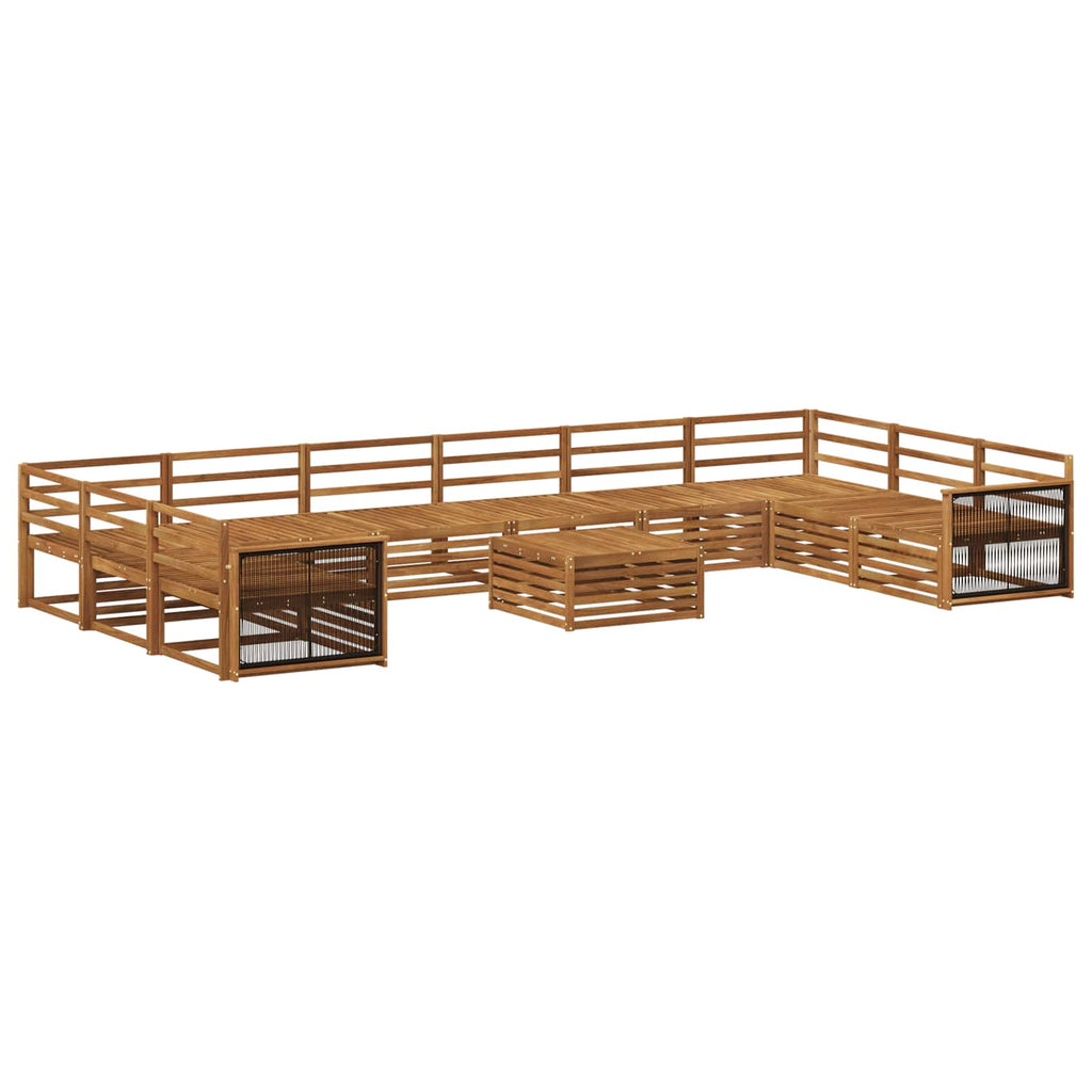 Sofa Sets 11 Pcs Solid Acacia Wood