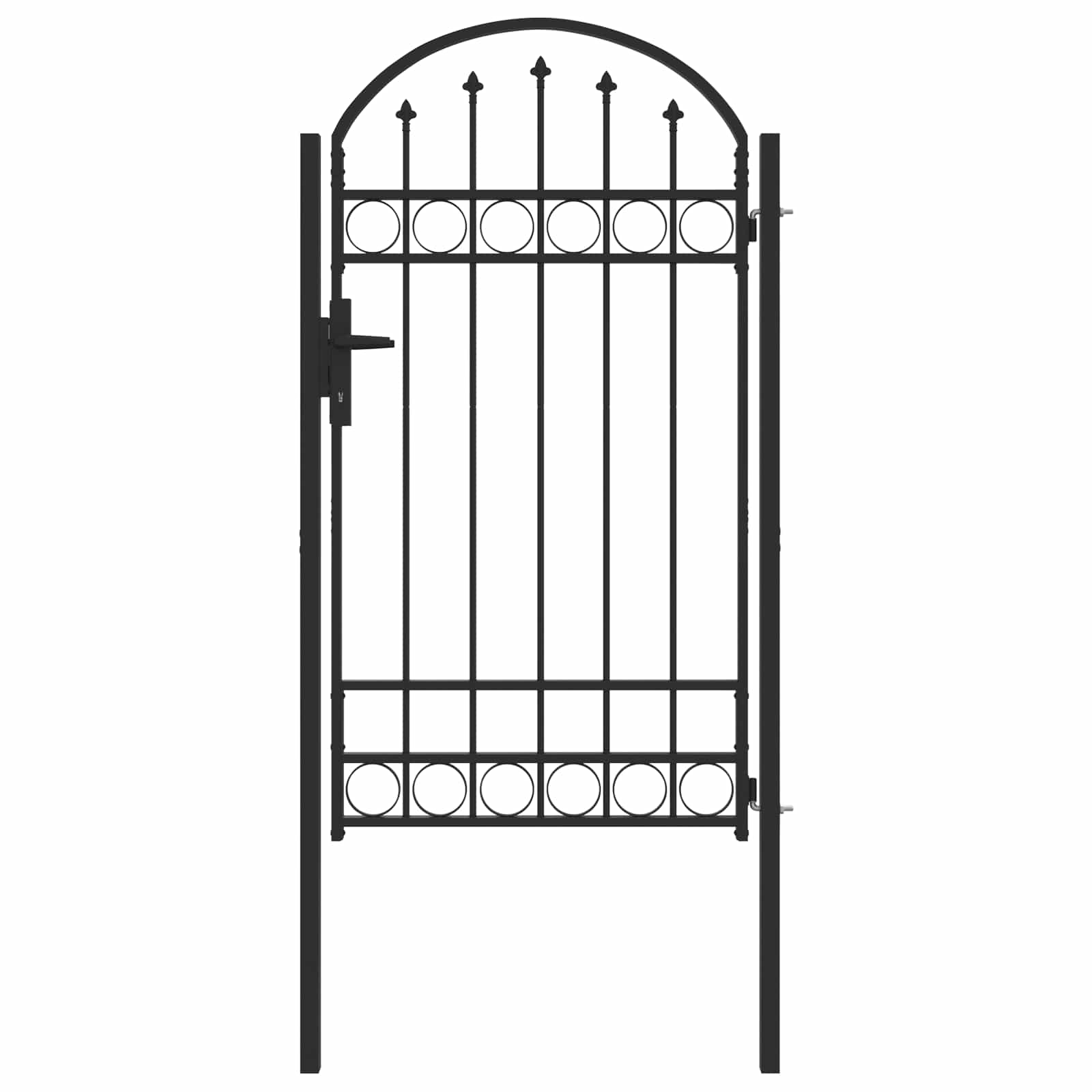 Fence Gate Assen 100 X 175 Cm Powder-Coated Steel Lockable