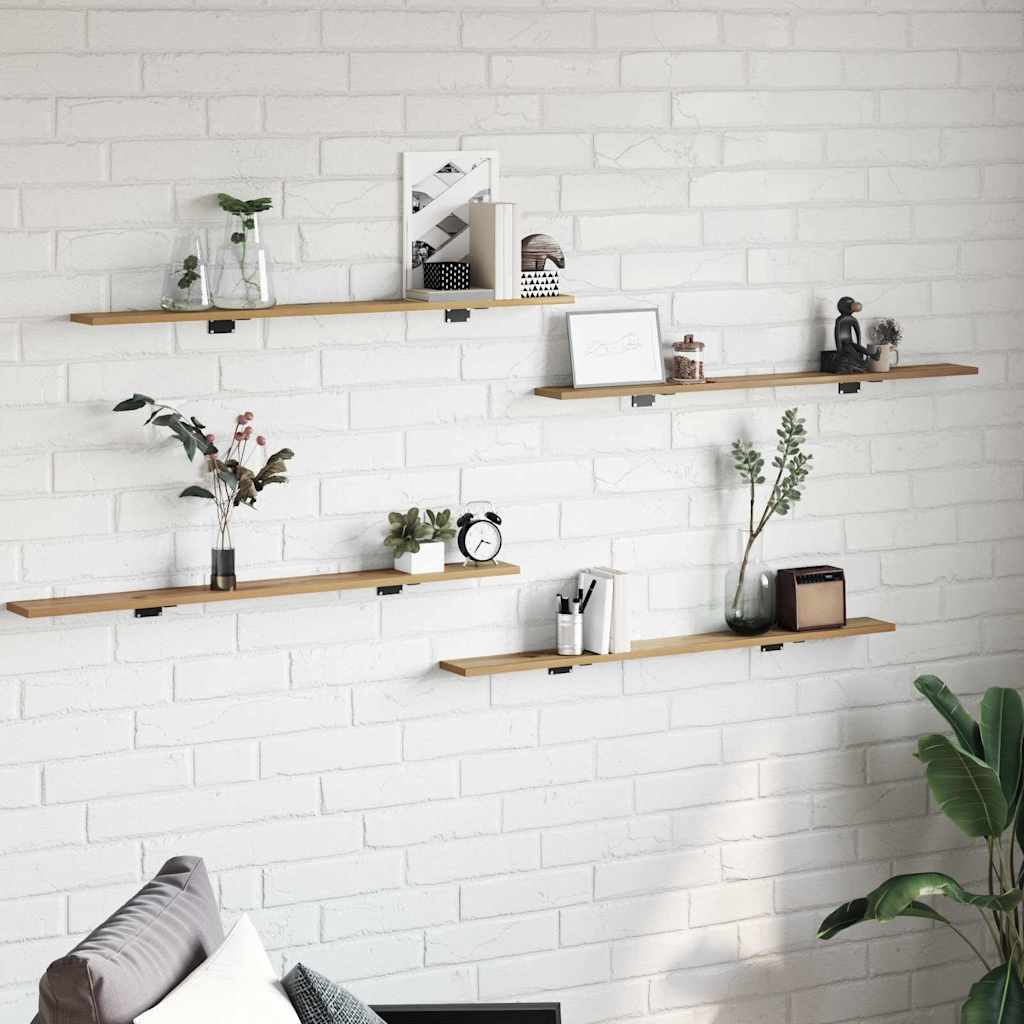 Bookshelf Board 4 Pcs Brown Engineered Wood