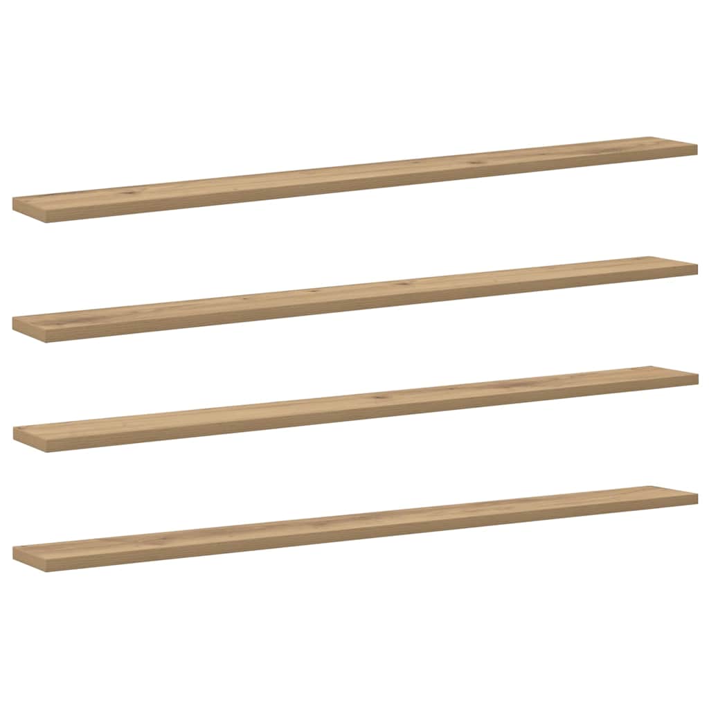 Bookshelf Board 4 Pcs Brown Engineered Wood