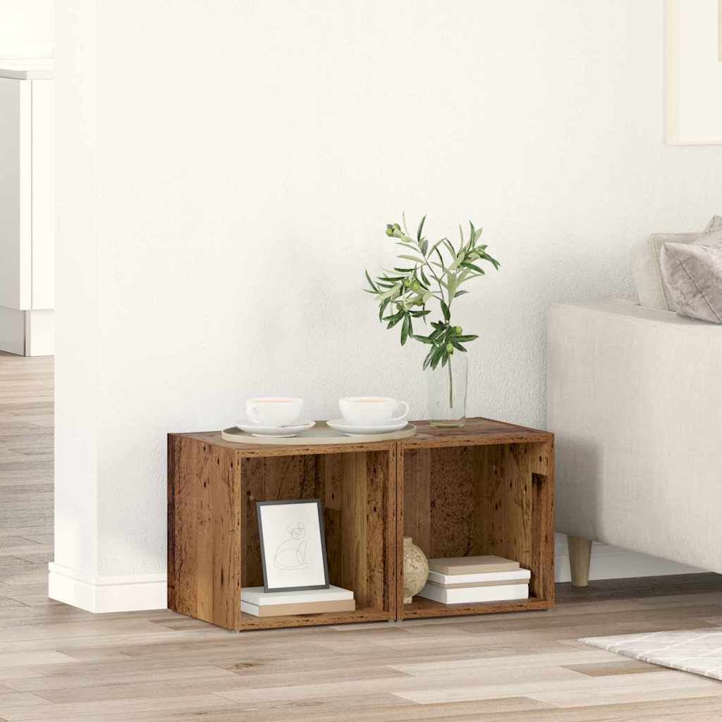 Tv Cabinet 37X35X37 Cm Engineered Wood
