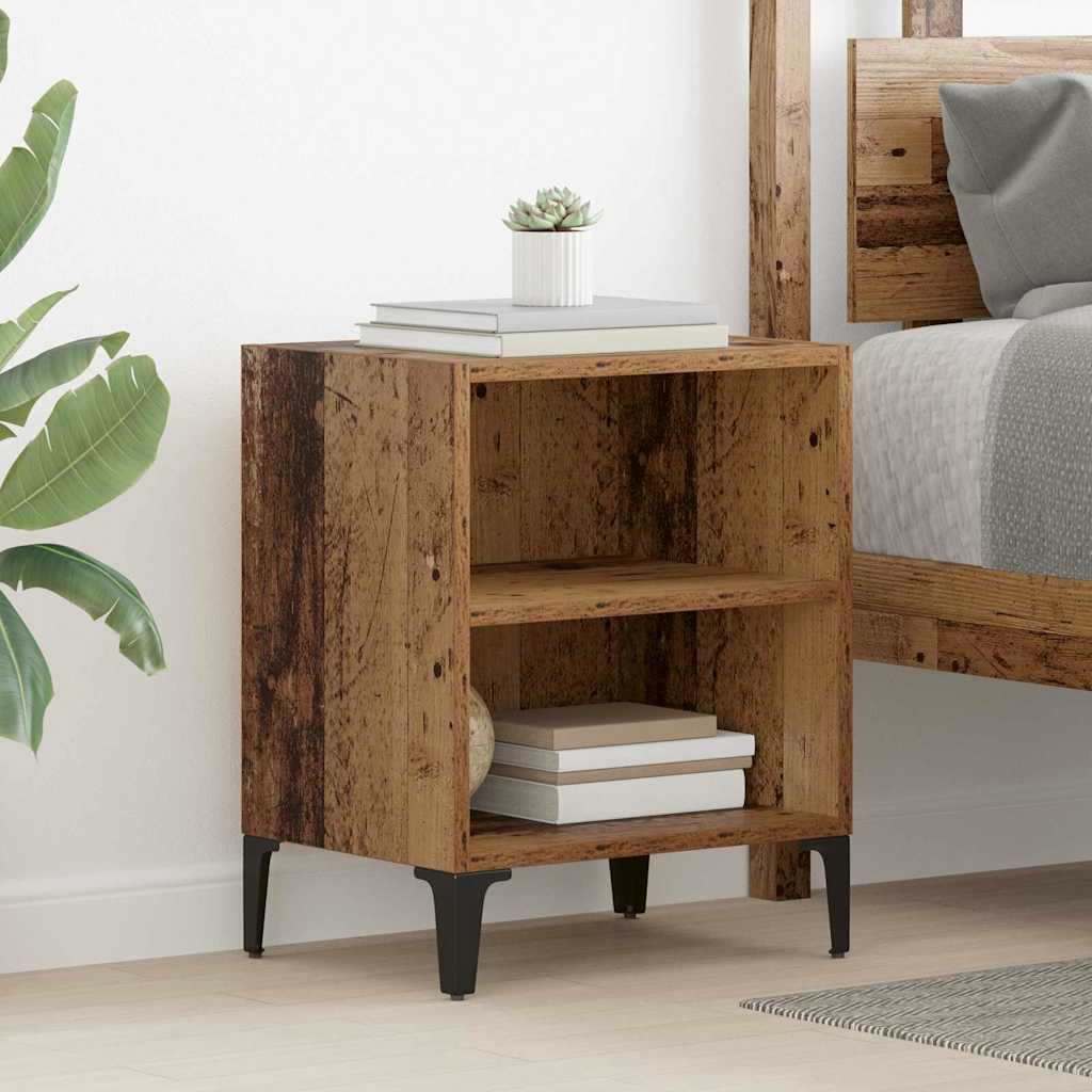 Bed Cabinet With Metal Legs 40X30X50 Cm