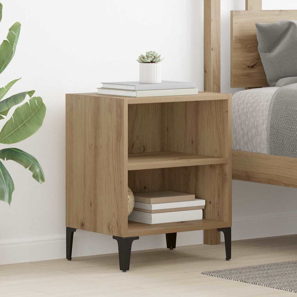 Bed Cabinet With Metal Legs 40X30X50 Cm