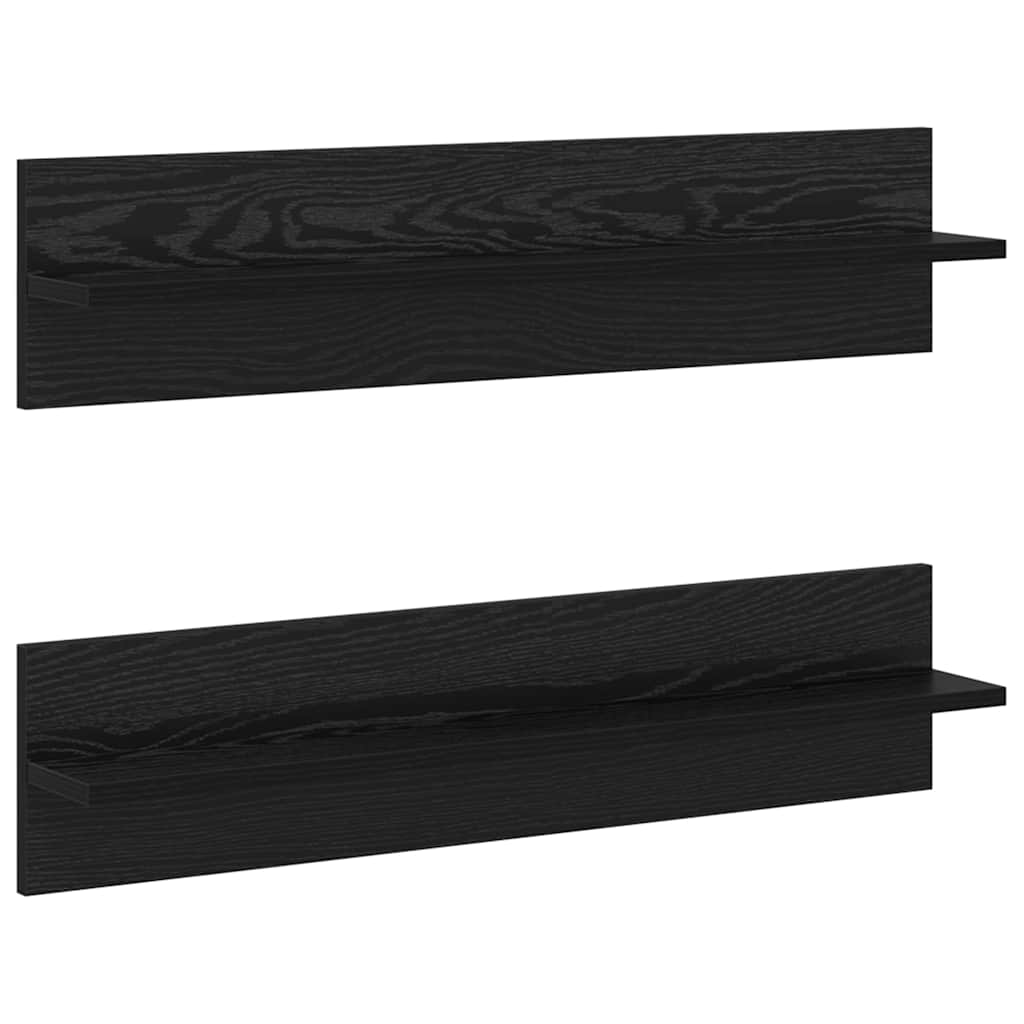 Wall Shelf 2 Pcs 80 X 11.5 X 18 Cm Engineered Wood