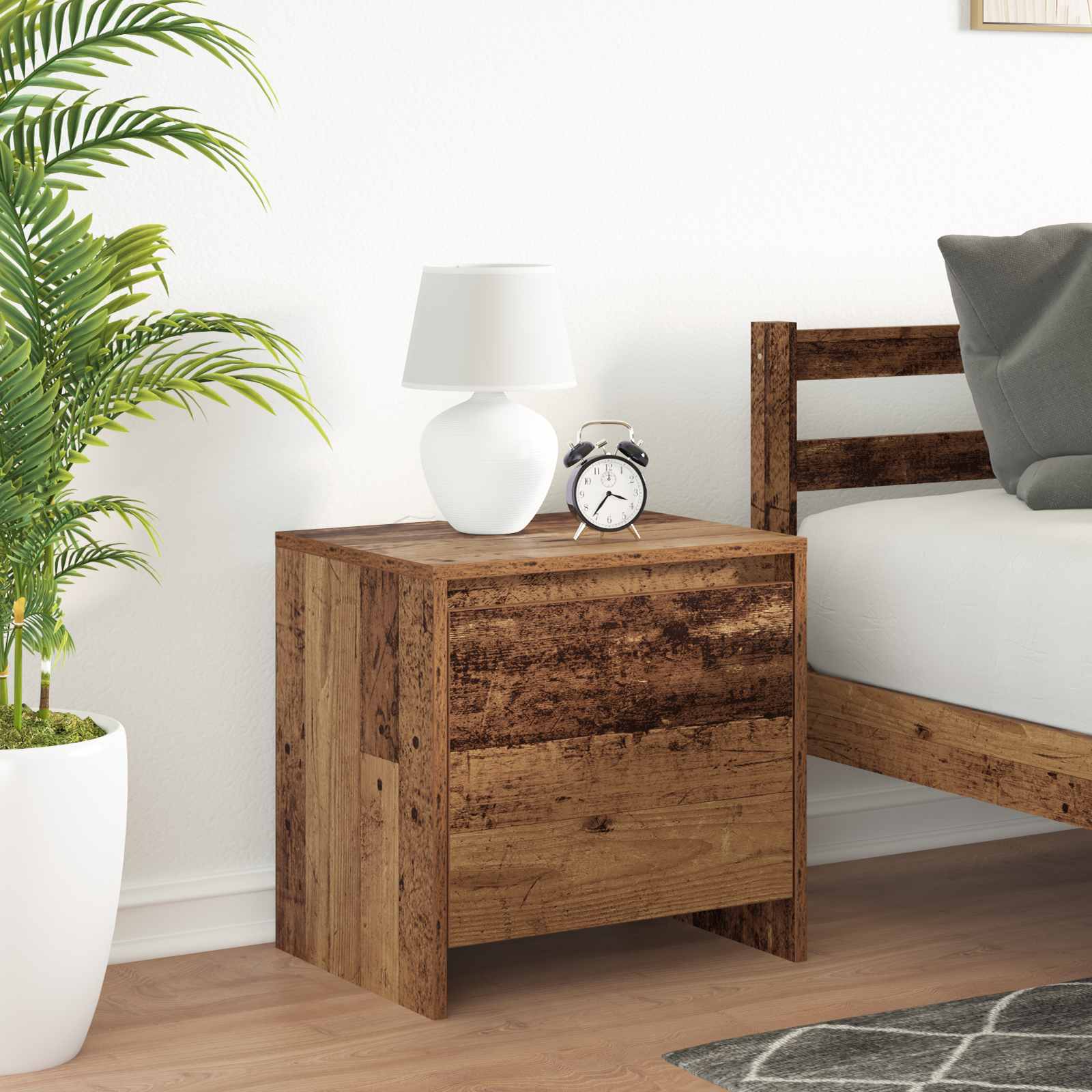 Bedside Cabinet 45X34X44.5 Cm Engineered Wood