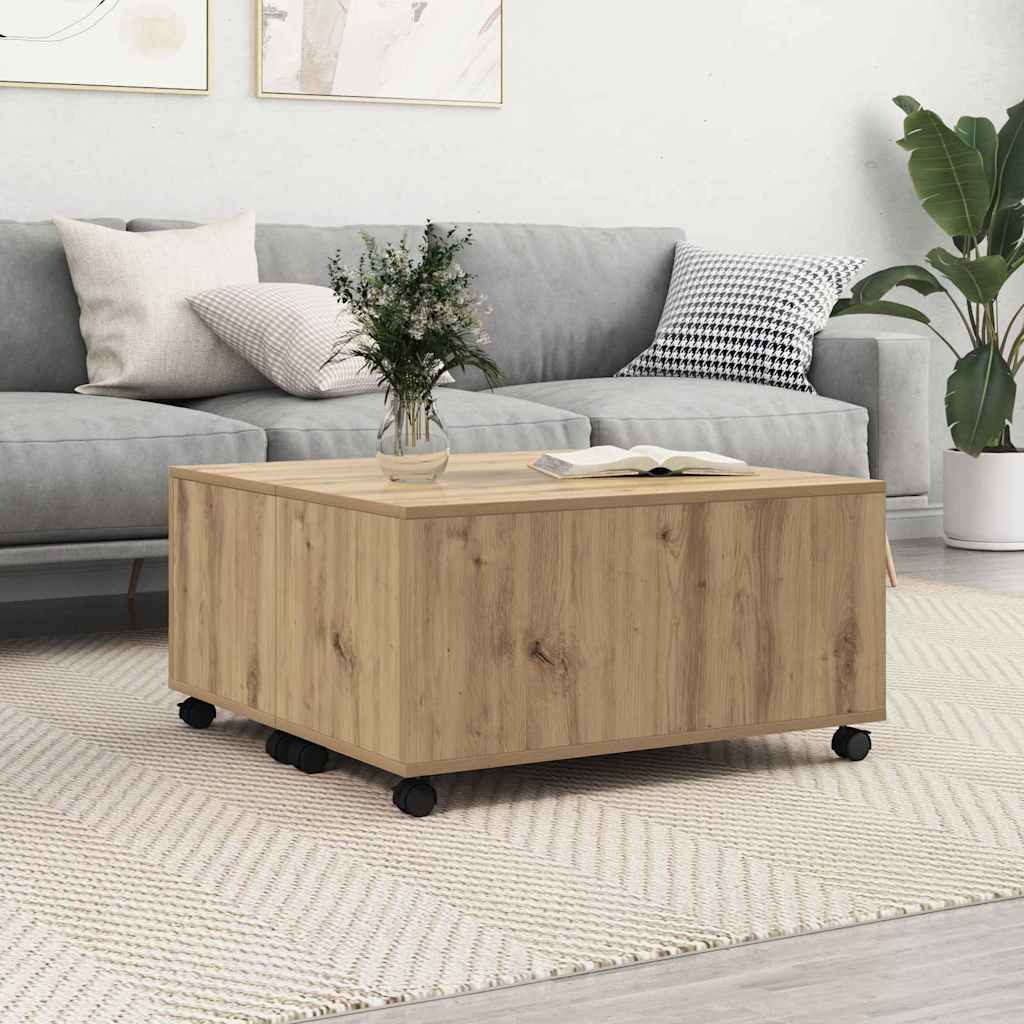 Coffee Table 75X75X38 Cm Engineered Wood