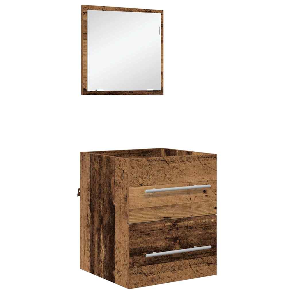 Bathroom Furniture Set With Drawer Brown 41 X 38.5 X 48 Cm