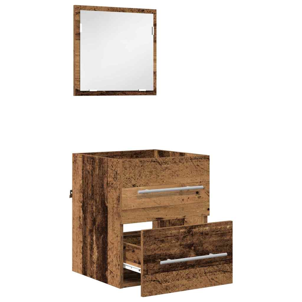Bathroom Furniture Set With Drawer Brown 41 X 38.5 X 48 Cm
