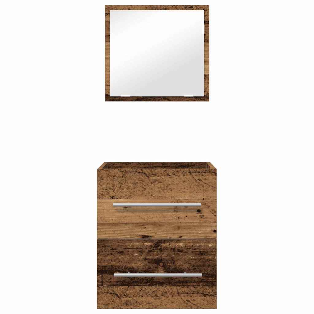 Bathroom Furniture Set With Drawer Brown 41 X 38.5 X 48 Cm