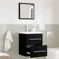 Bathroom Furniture Set With Drawer Black 41 X 38.5 X 48 Cm