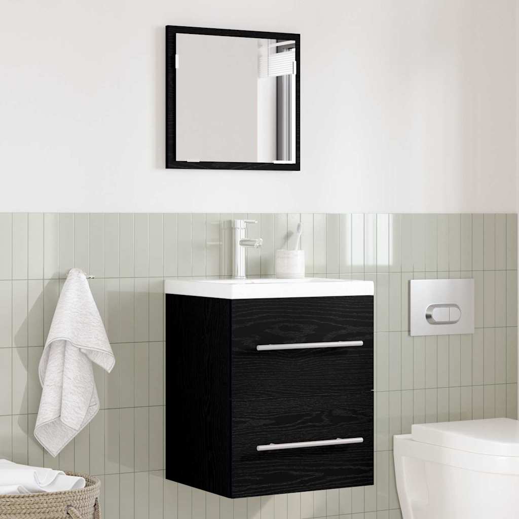 Bathroom Furniture Set With Drawer Black 41 X 38.5 X 48 Cm