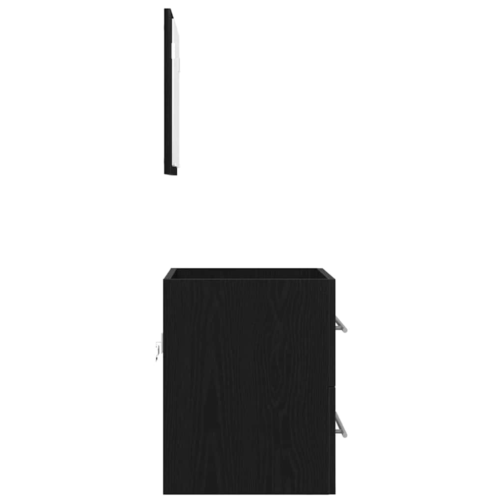 Bathroom Furniture Set With Drawer Black 41 X 38.5 X 48 Cm