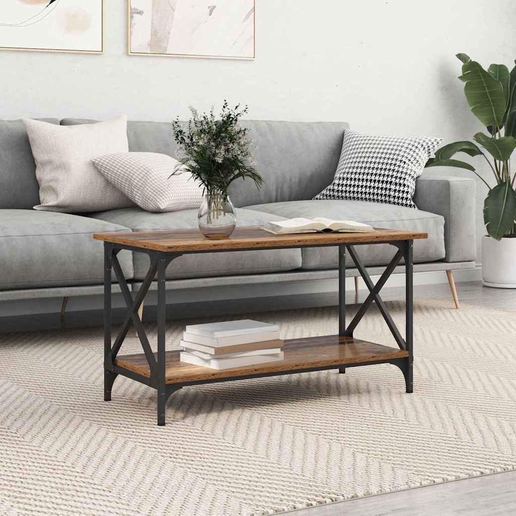 Coffee Table 100X50X45 Cm Engineered Wood And Iron