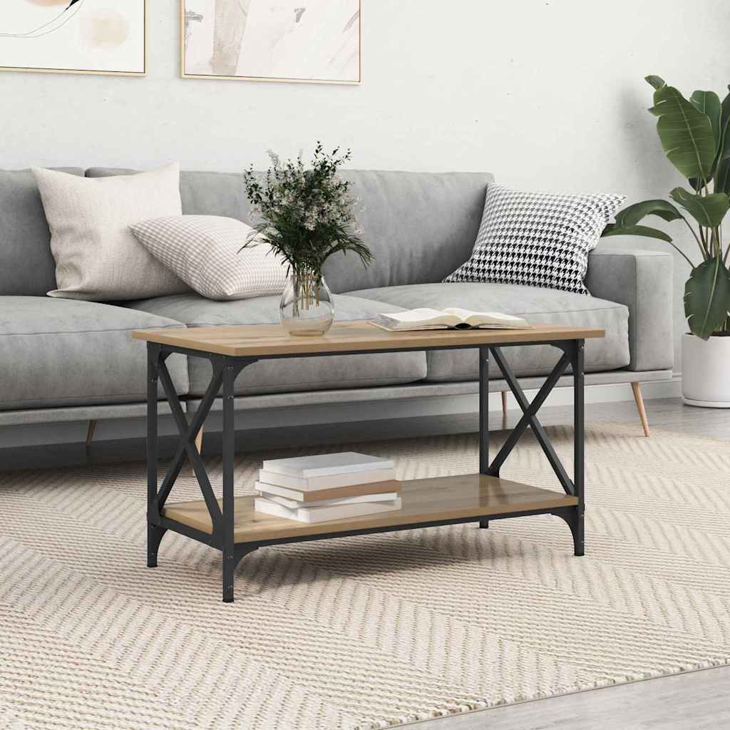 Coffee Table 100X50X45 Cm Engineered Wood And Iron