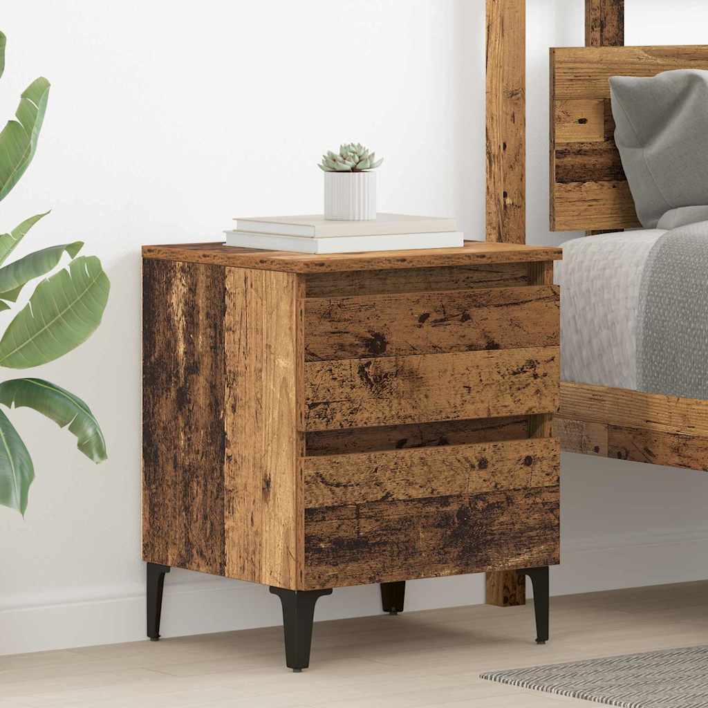 Bed Cabinet With Metal Legs 40X35X50 Cm