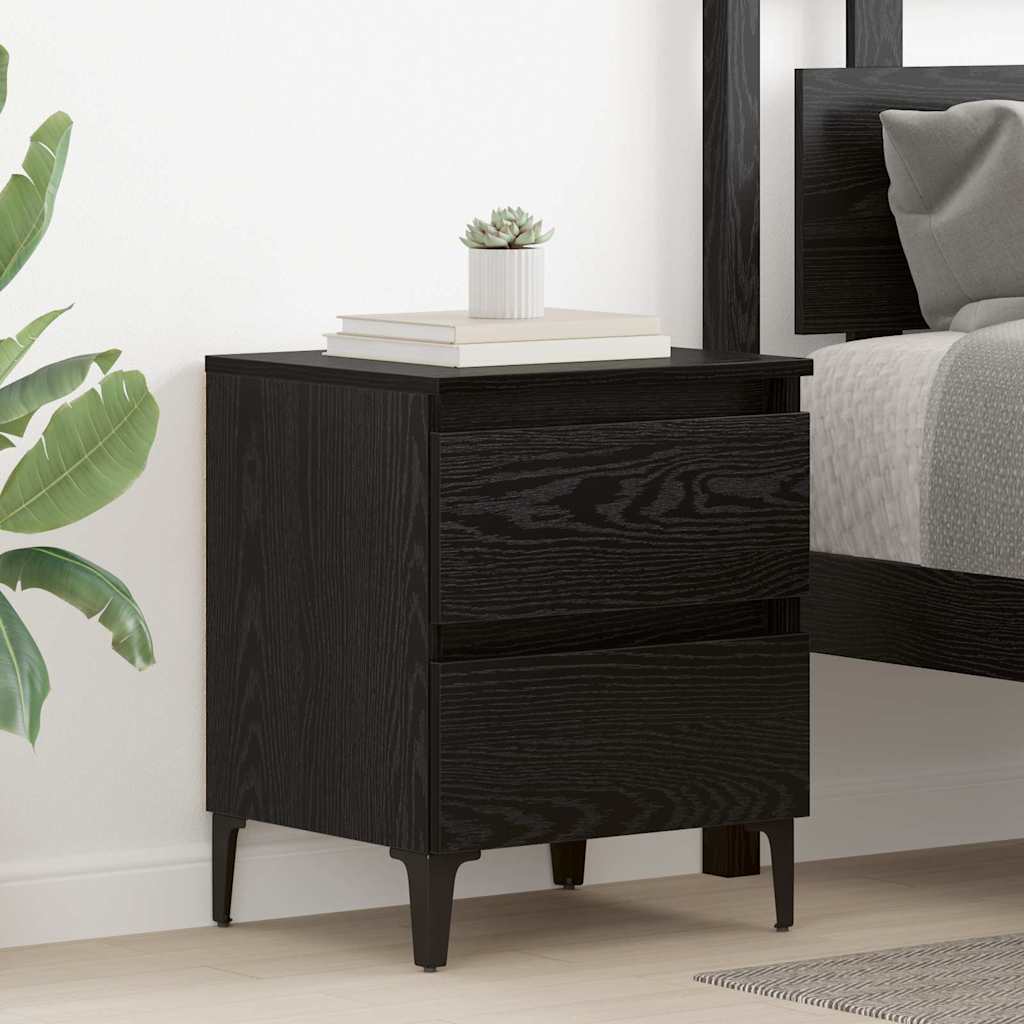 Bed Cabinet With Metal Legs 40X35X50 Cm